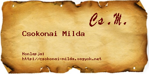 Csokonai Milda névjegykártya